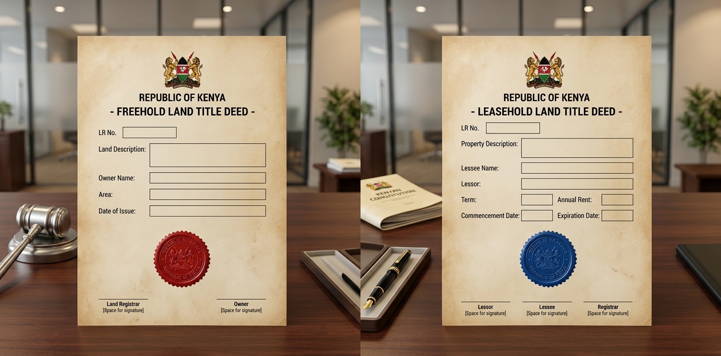 Freehold vs. Leasehold Title Deeds in Kenya: Rates, Unexpired Terms, and Renewal Procedures